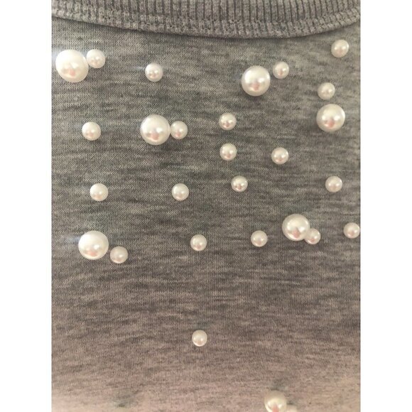 Unbranded Womens Embellished Cold Shoulder Gray Sweater Dress, Size M - Picture 6 of 6